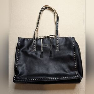 Totes Black Leather Laptop Tote